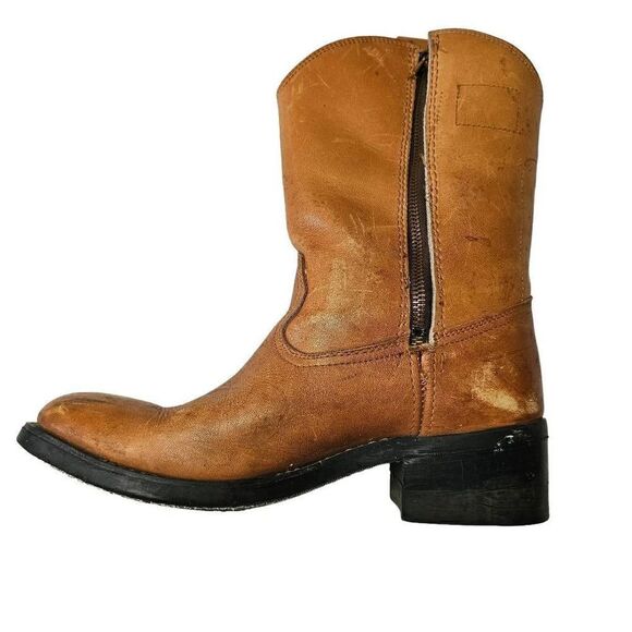 Texas Steer Leather Steel Toe Work Boot. Buckskin Size 7 - Picture 12 of 13